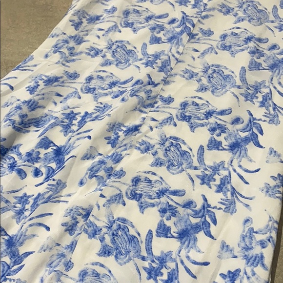 MARCS AU Blue White Floral A-Symmetric Asymmetrical Flowy Dress sz 6 - Picture 4 of 9